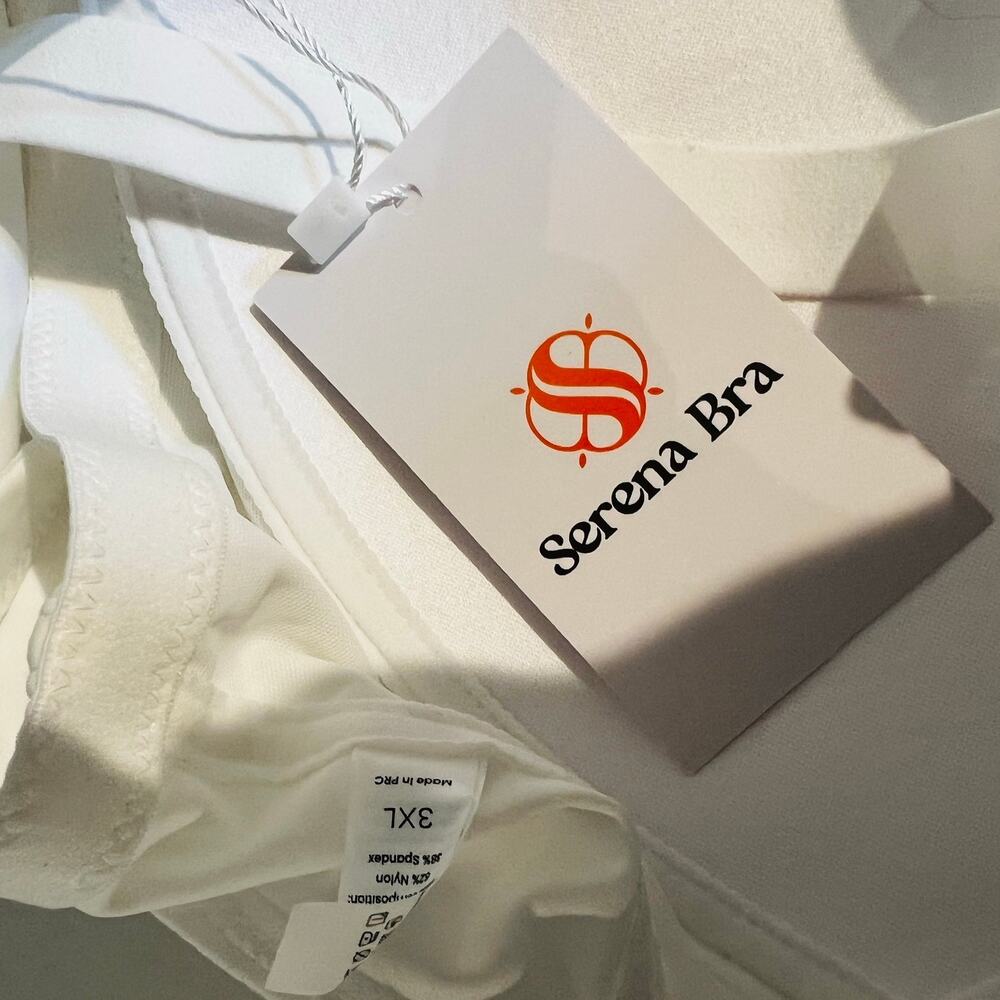 Serena Wireless Front Closure Bra NWT White - Picture 4 of 5